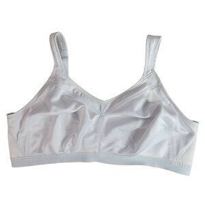 Playtex 18 Hour Wirefree Bra White 44DD Active Breathable Comfort Straps #4159